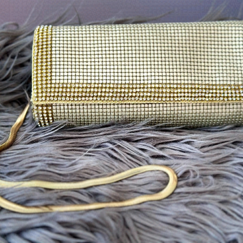 Whiting & Davis Gold Mesh Shoulder Bag